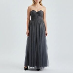 Jenny Yoo Collection Grey Strapless Dress